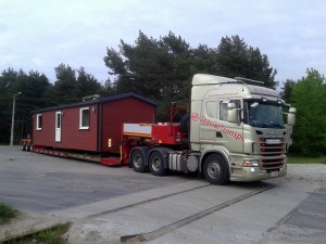 Talovaunu 45m2 kuljetus Virosta Suomeen kesäkuu 2015